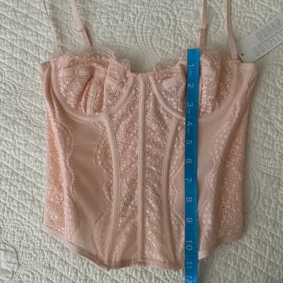 Urban Outfitters Out From Under Modern Love Corset Top Pale Pink Small - Picture 9 of 12
